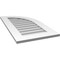 Ekena Millwork Quarter Round Top Right Surface Mount PVC Gable Vent w/ 3-1/2"W x 1"P Standard Frame, 18"W x 34"H GVPQR18X3401SN - alternate 5